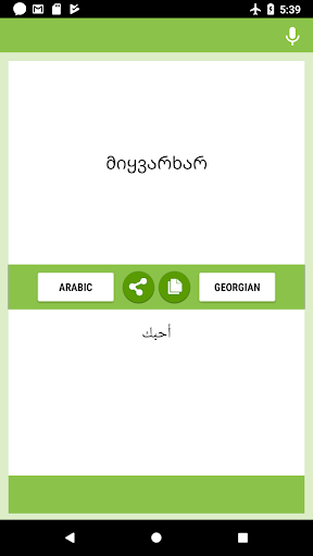 Arabic-Georgian Translator Screen 2