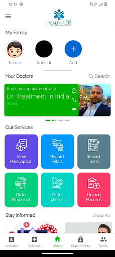 Android application Health Plus Inde screenshort