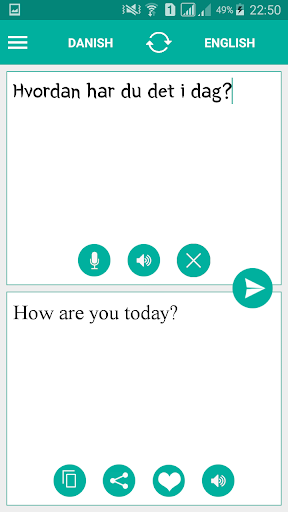 Danish English Translator Screen 2