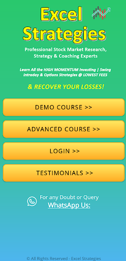 Android application Excel Strategies: Stock Market screenshort