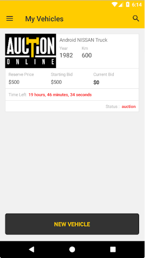 Android application Auction Online screenshort