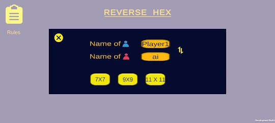 Reverse Hex board game with AI