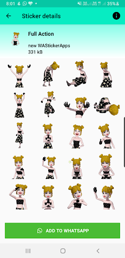 new wastickerapps stickers cute girl stickers