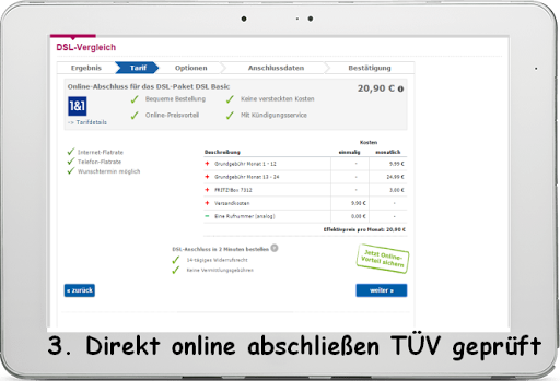 DSL Tarif Anbieter Vergleich Screen 3