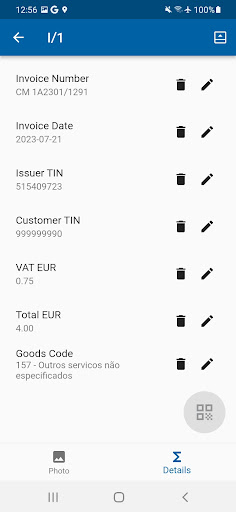 Appy Invoices Portugal Screen 3