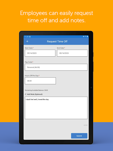 Screenshot of PayClock