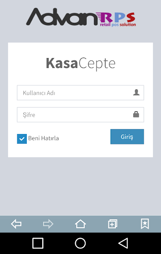 Android application AdvanRPS Kasa Cepte screenshort