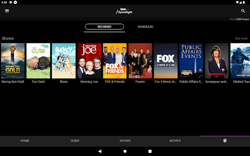 Screenshot of FidelityTV