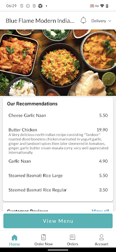 Blue Flame ModernIndianCuisine Screen 2