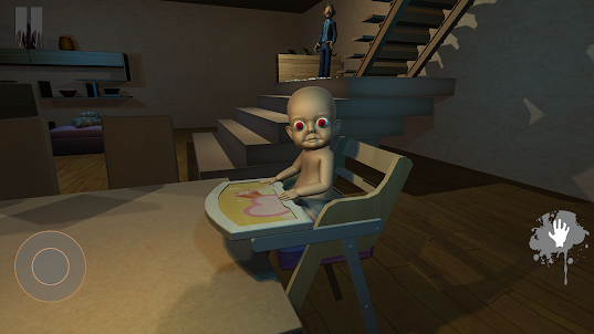 Scary baby in Pink house 3D