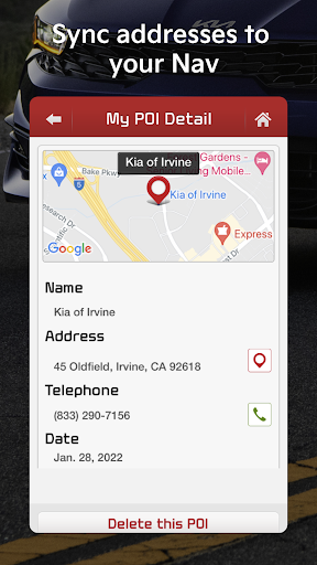 Kia eServices Screen 2