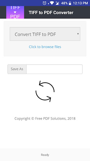 TIFF to PDF Converter Screen 2