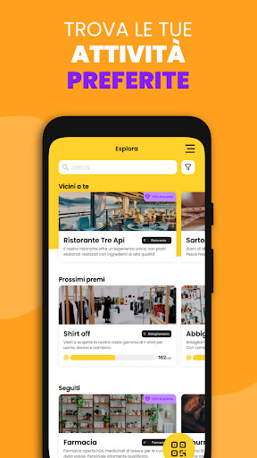 Android application Mitbee: Carta fedeltà globale screenshort