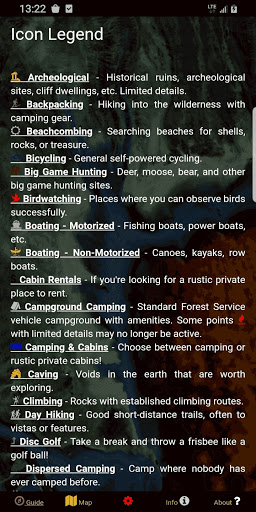 National Forests Map Guide USA Screen 3
