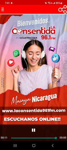 La Consentida 96.1 FM Screen 3