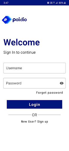 Android application Paidio screenshort