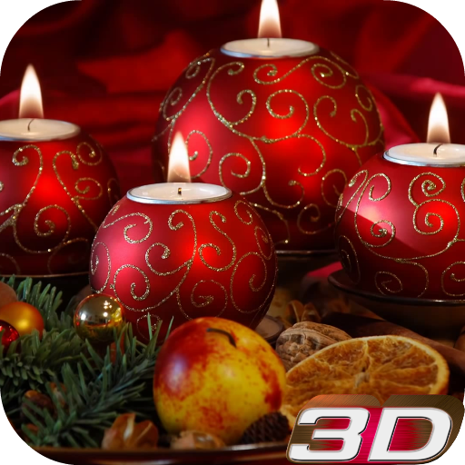 Christmas Candle 3D Wallpaper  Icon