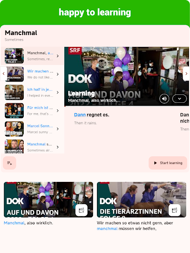 Screenshot of German Listening & Speaking