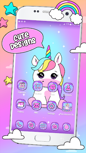Android application Pink Unicorn Theme Launcher screenshort