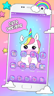 Pink Unicorn Theme Launcher Mod Apk Download 3