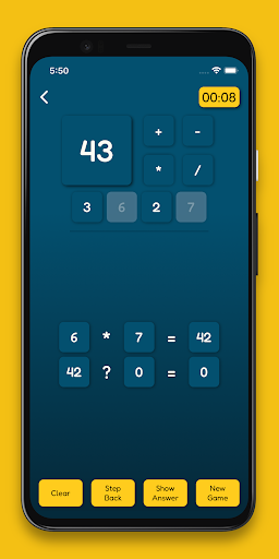 Android application Numbrain Math Puzzle Game screenshort