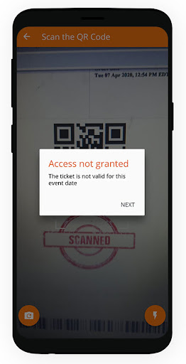 Ticketvita Scanner App Screen 3