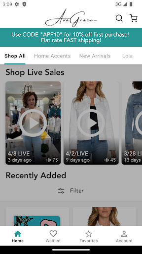 Android application AvaGrace screenshort