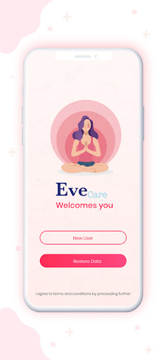 EveCare period tracker & diary Screen 2