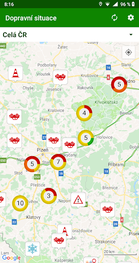 Dopravní situace aktuálně Screenshot 1 - AppWisp.com