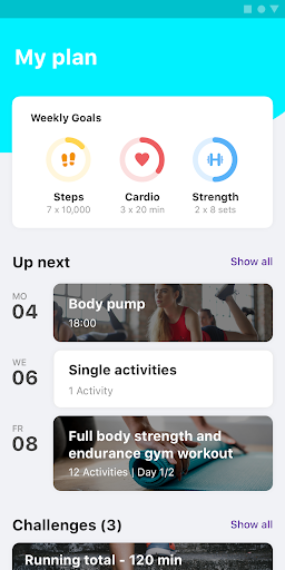 Android application 2EasyFitness screenshort