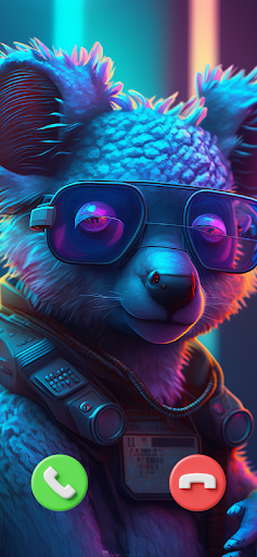 Blue Koala Call Screen Theme Screen 3