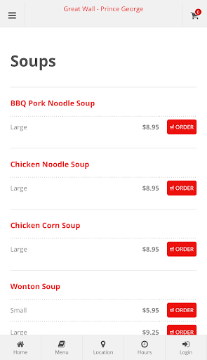 Great Wall Prince George Order