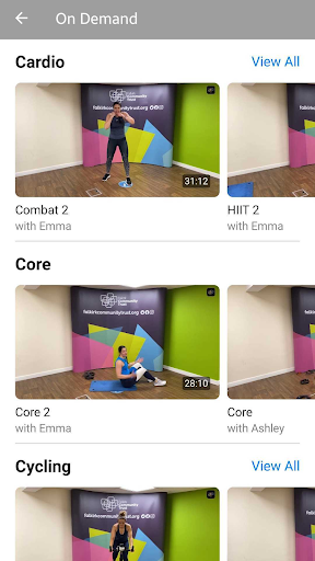 Android application Falkirk Fitness screenshort