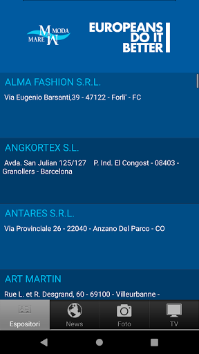 MarediModa-textile trade show Screen 2