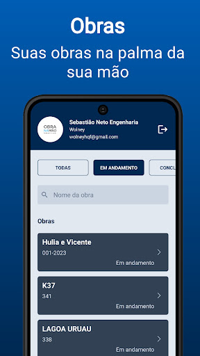 Android application Diário de Obra - Obra na Mão screenshort