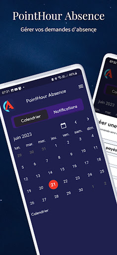 Android application PointHour Absence screenshort