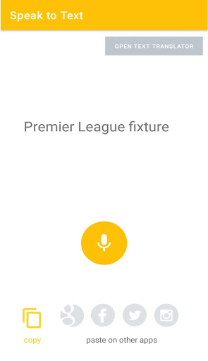 Speak to Text Screen 2