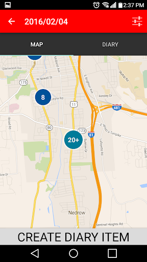 My Location Diary Screen 3