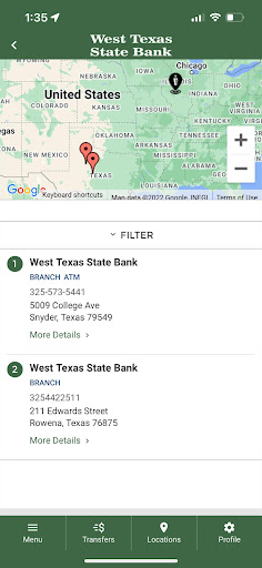 West Texas State Bank Screen 3