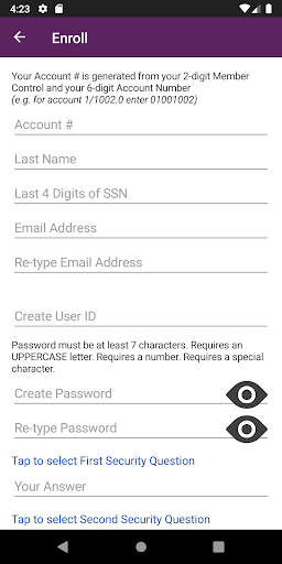North East Welch FCU Screen 2