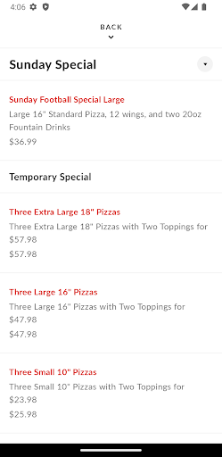 Pieoneer Pizza Bar Screen 3