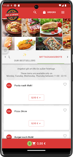 Hot N Ready Pizza Service Screen 2