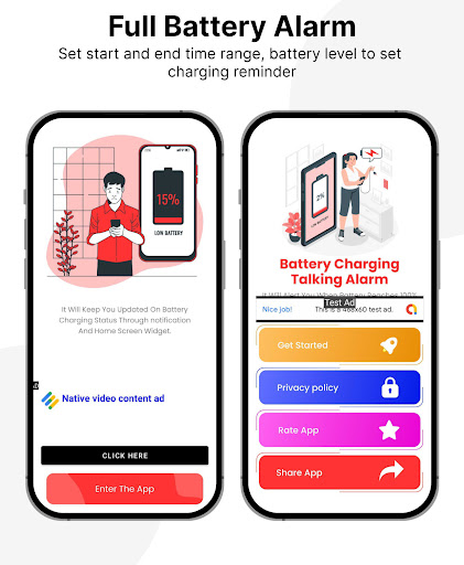 Android application Battery Sound Notification screenshort