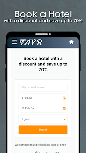Tayr: Cheap Hotels & Flights