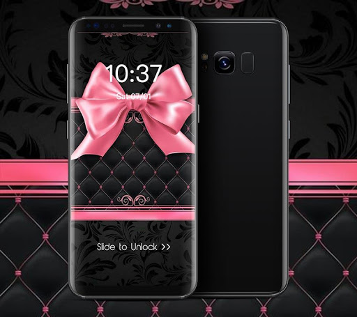 Pink Bowknot Diamond Leather Theme