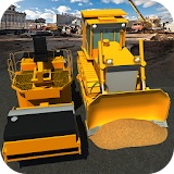 Roads Construction Roller 3D icon