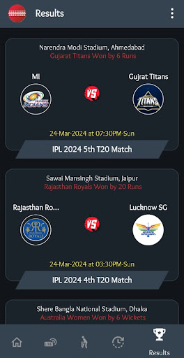 Live Cricket Tv & Score 2024 Screen 3