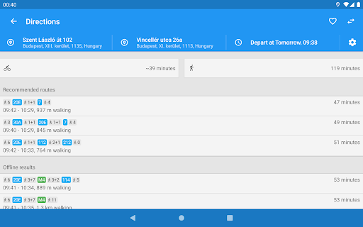 menetrend.app - Public Transit