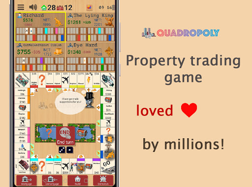 Quadropoly Best AI Board Business Trading Game 1.78.90 screenshots 1