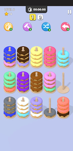 Donut Sort Match 3D Game Screen 3